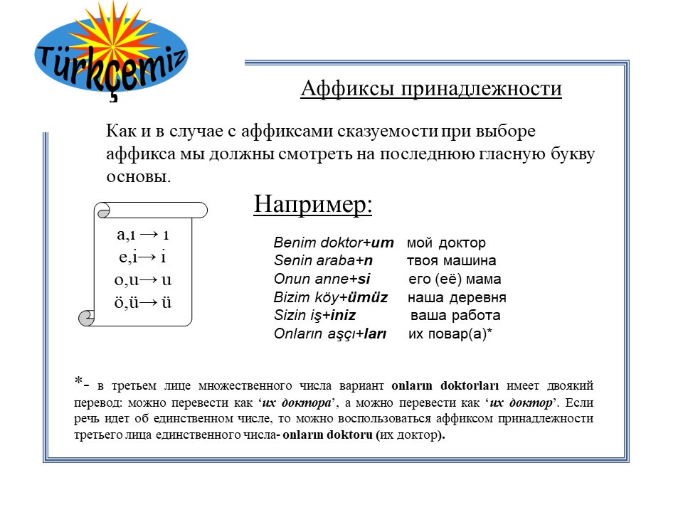 ПРИТЯЖАТЕЛЬНЫЕ АФФИКСЫ